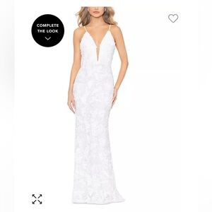 AQUA Sequin Mermaid Gown (great for Wedding second look!)